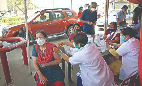 As Delhi runs out, crowds at Noidas drive-in vaccine centres