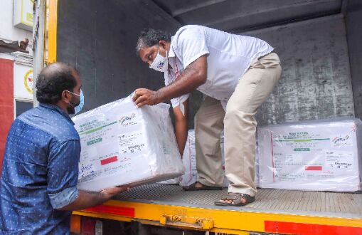 Consignment of 3 million doses of Sputnik V vaccine from Russia land in Hyderabad Consignment of 3 million doses of Sputnik V vaccine from Russia land in Hyderabad