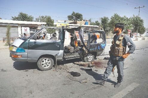 Bomb rips through minivan in Afghan capital, at least 4 dead Bomb rips through minivan in Afghan capital, at least 4 dead