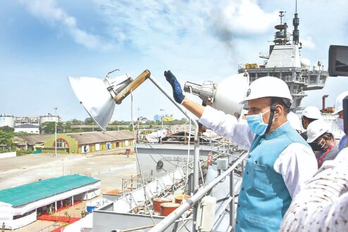 Rajnath Singh: Indias 1st IAC will be commissioned next year