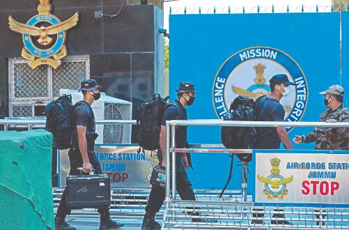 In 1st drone strike, two explosives dropped at IAF Jammu station In 1st drone strike, two explosives dropped at IAF Jammu station