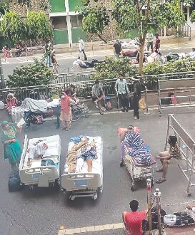 Emergency room halted after fireat AIIMS hospital Emergency room halted after fireat AIIMS hospital