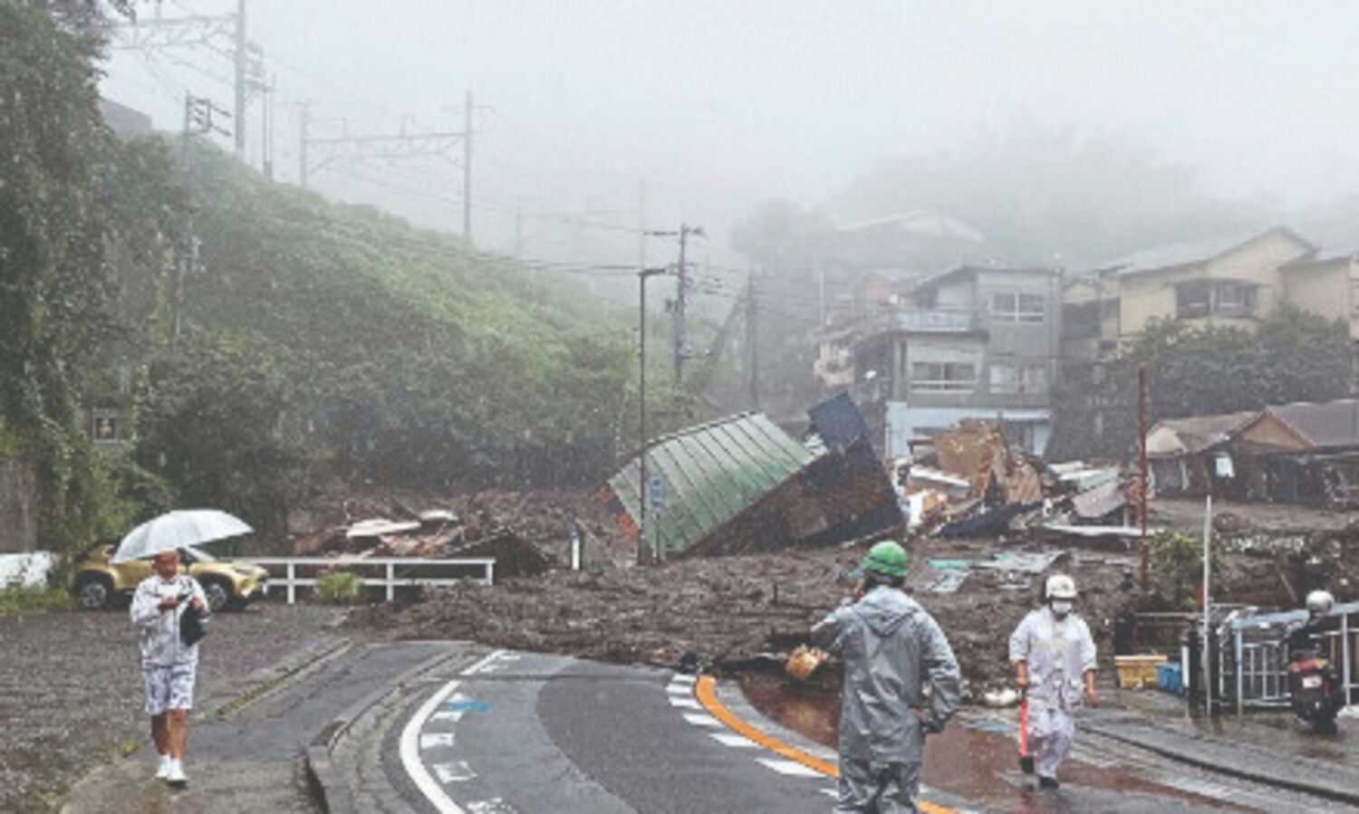 19 missing as mudslide west of Tokyo hits houses