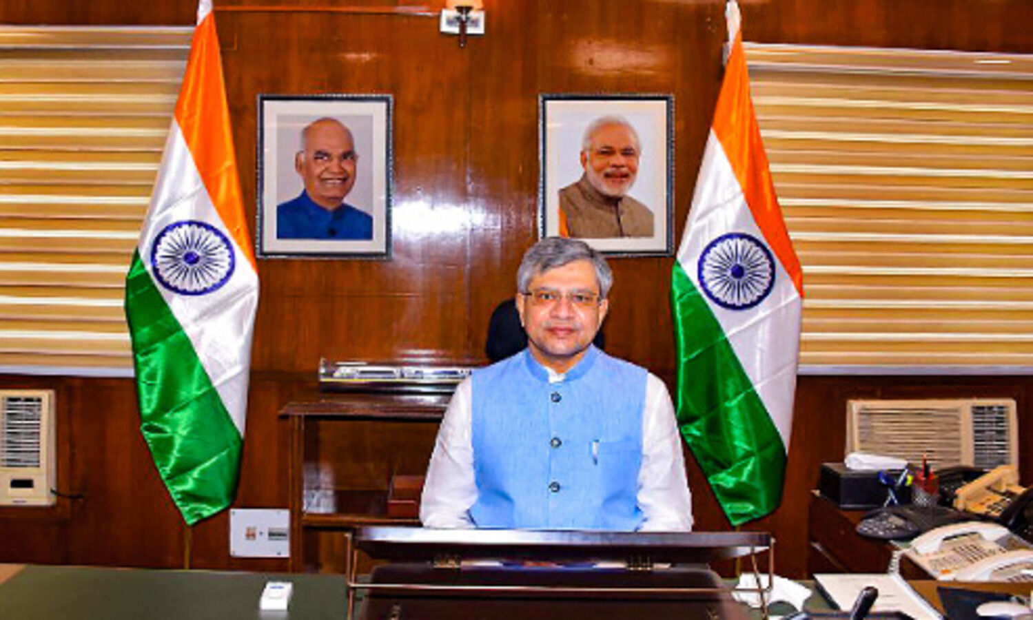 Ashwini Vaishnaw takes charge as Minister of Railways