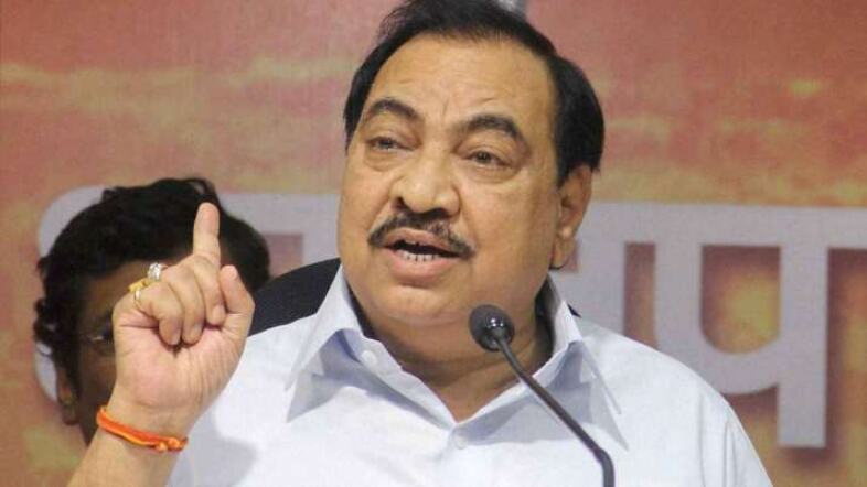 NCP leader Khadse appears before ED in money laundering case probe NCP leader Khadse appears before ED in money laundering case probe