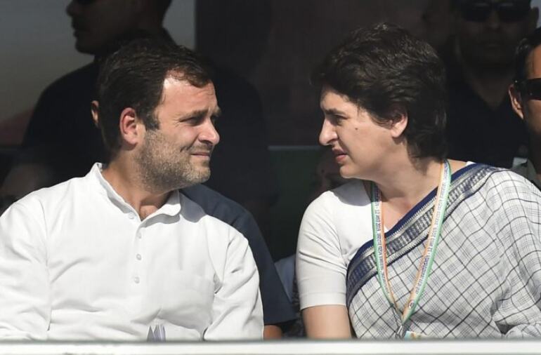 Rahul, Priyanka slam BJP govt in UP over poll violence Rahul, Priyanka slam BJP govt in UP over poll violence