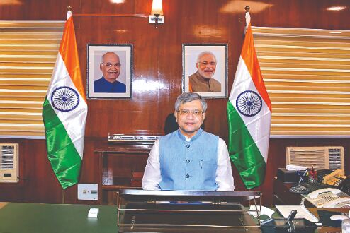 Railway Minister Ashwini Vaishnaw reviews project