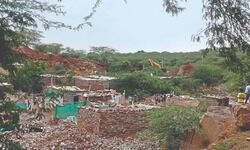 Amid protests, desperate cries, lathicharging, Khori being razed