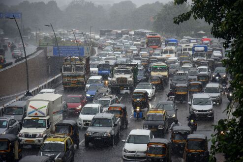 Heavy rains in parts of Mumbai; local train services hit due to water-logging Heavy rains in parts of Mumbai; local train services hit due to water-logging