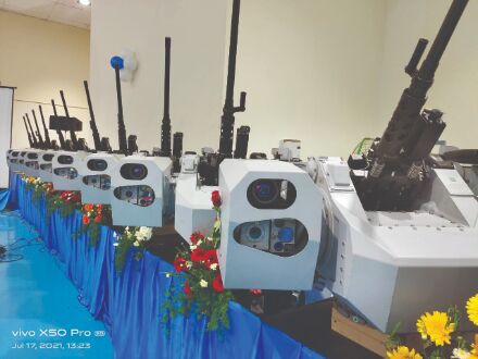 OFT hands over about 15 Nato standard Heavy Machine Guns OFT hands over about 15 Nato standard Heavy Machine Guns