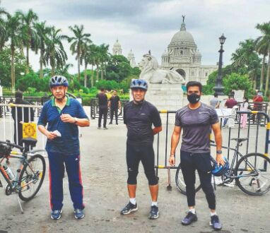 Top cops pedal to review security measures for joggers at Maidan Top cops pedal to review security measures for joggers at Maidan