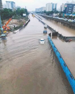 Ambience Mall loses part of its  roof amid showers in Gurugram