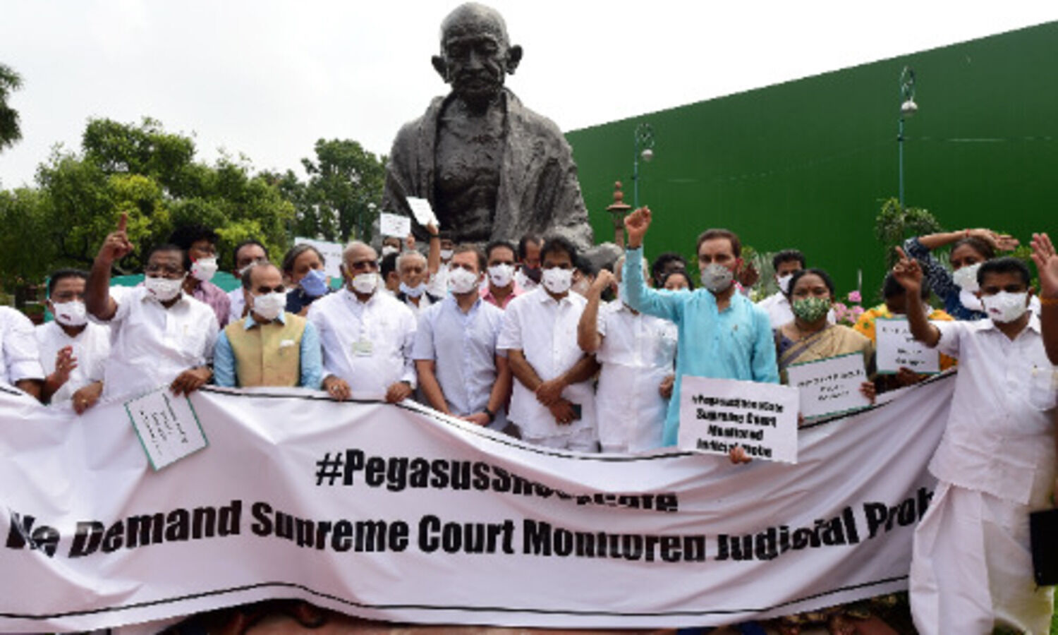Rahul accuses PM of treason, demands SC appointed probe into Pegasus issue