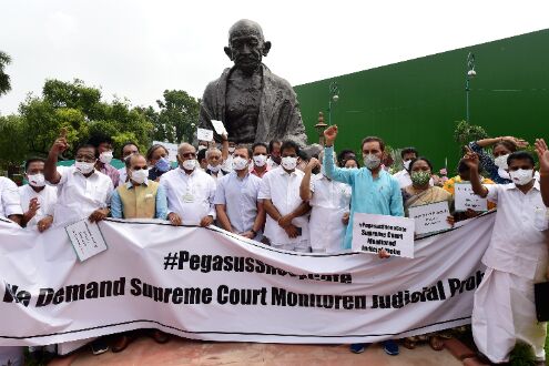Rahul accuses PM of treason, demands SC appointed probe into Pegasus issue