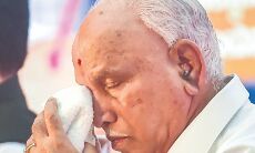 Yediyurappa breaks down, resigns as Karnataka CM Yediyurappa breaks down, resigns as Karnataka CM