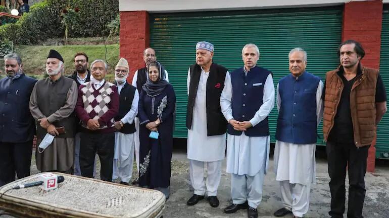 Gupkar Alliance leaders hold talks on 2nd anniversary of Article 370 abrogation Gupkar Alliance leaders hold talks on 2nd anniversary of Article 370 abrogation