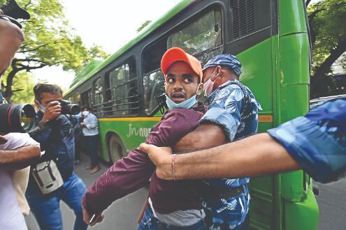 Activists protesting   against hate speech are detained, let off