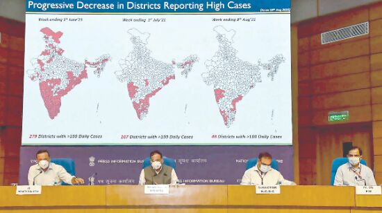 Keralas 11 districts among 37 report rise in new Covid cases Keralas 11 districts among 37 report rise in new Covid cases