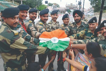 School girls, women celebrate rakshabandhan with soldiers at Indo-Pak border, LoC School girls, women celebrate rakshabandhan with soldiers at Indo-Pak border, LoC
