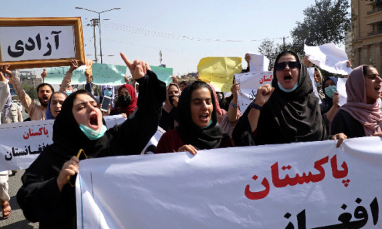 Protesting airstrikes in Panjshir, people throng Kabul streets chanting death to Pakistan