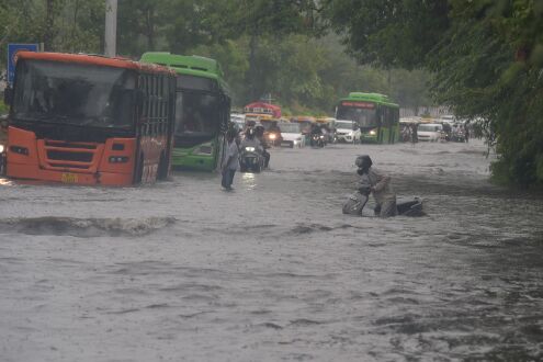 Heavy rains in Delhi leave part of airport, several areas of city waterlogged