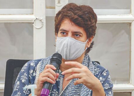 Priyanka holds meetings with UP Congress leaders