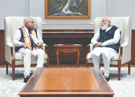 CM Khattar meets PM Modi CM Khattar meets PM Modi