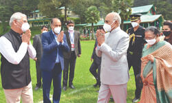 President asks Himachal to find scientific solution for landslides, returns to Delhi