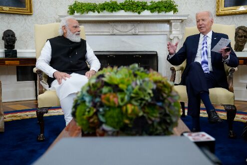 PM Modi raises issue of H-1B visas with President Biden: Shringla PM Modi raises issue of H-1B visas with President Biden: Shringla
