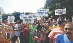 For the third Friday in Ggm, locals stopped from  offering Namaz at designated land in Sector-47