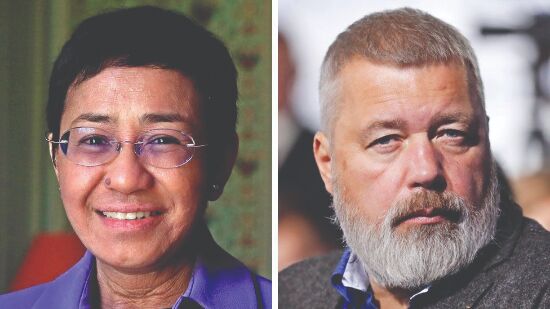 Journalists Ressa and Muratov share Nobel Peace Prize for defending freedom of expression Journalists Ressa and Muratov share Nobel Peace Prize for defending freedom of expression
