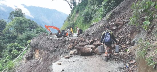 Sikkim cut-off owing to a major landslide on NH 10 Sikkim cut-off owing to a major landslide on NH 10