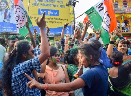 TMC steam-rolls to victory in all four by-polls in Bengal TMC steam-rolls to victory in all four by-polls in Bengal