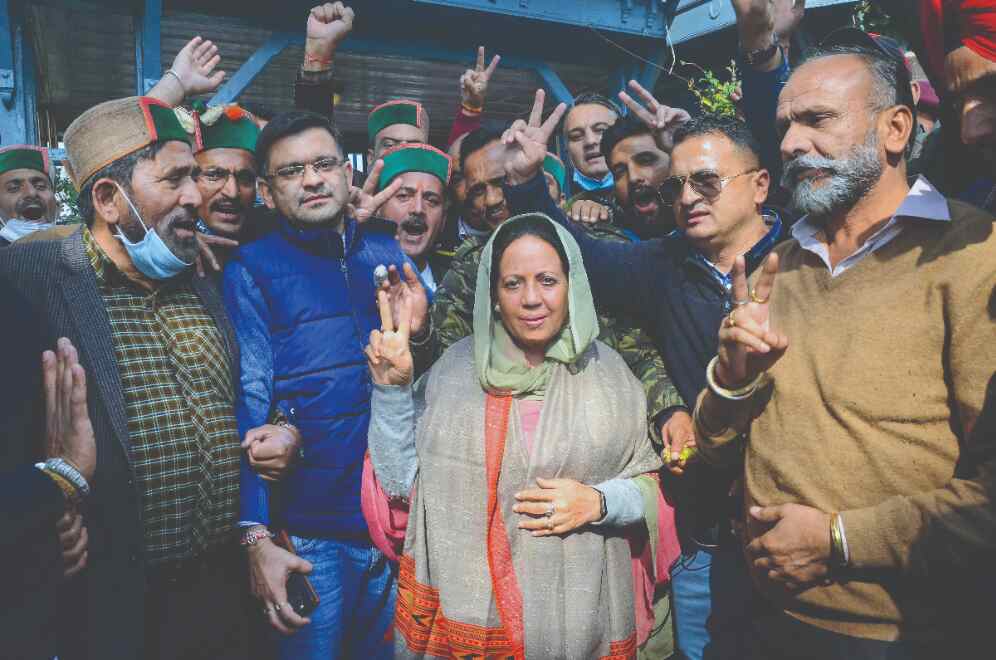 HP bypolls: Cong wins Mandi Lok Sabha, all 3 Assembly seats HP bypolls: Cong wins Mandi Lok Sabha, all 3 Assembly seats