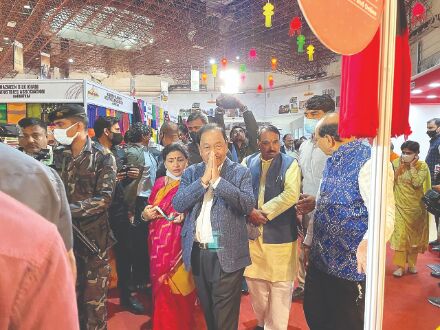 Rane inaugurates Khadi India Pavilion at IITF with theme of Aatmanirbhar Bharat