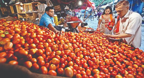 Retail tomato prices at `80/kg in most cities, due to rains