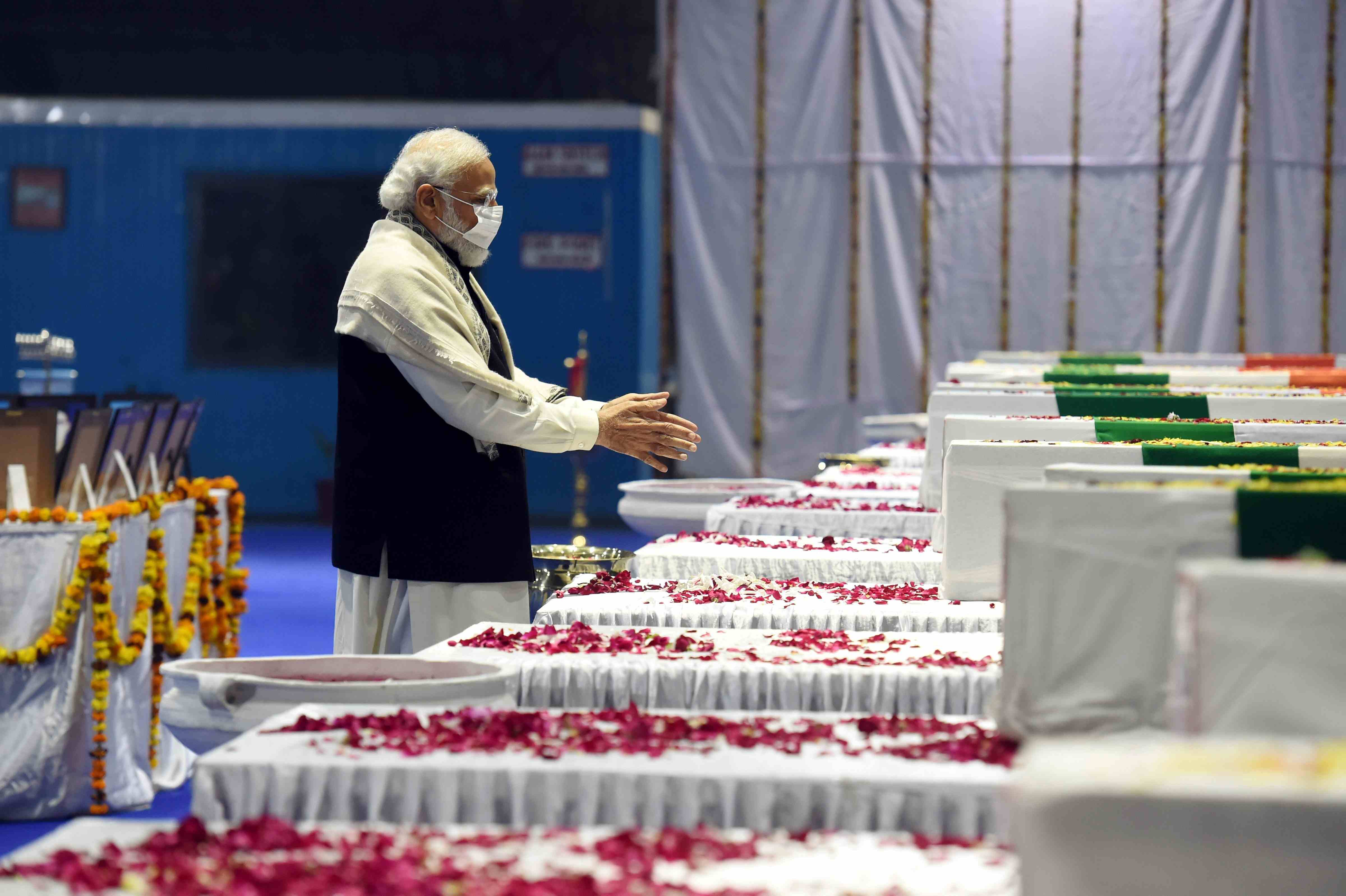 PM leads nation in paying tributes to Gen Rawat, 12 others killed in IAF chopper crash PM leads nation in paying tributes to Gen Rawat, 12 others killed in IAF chopper crash
