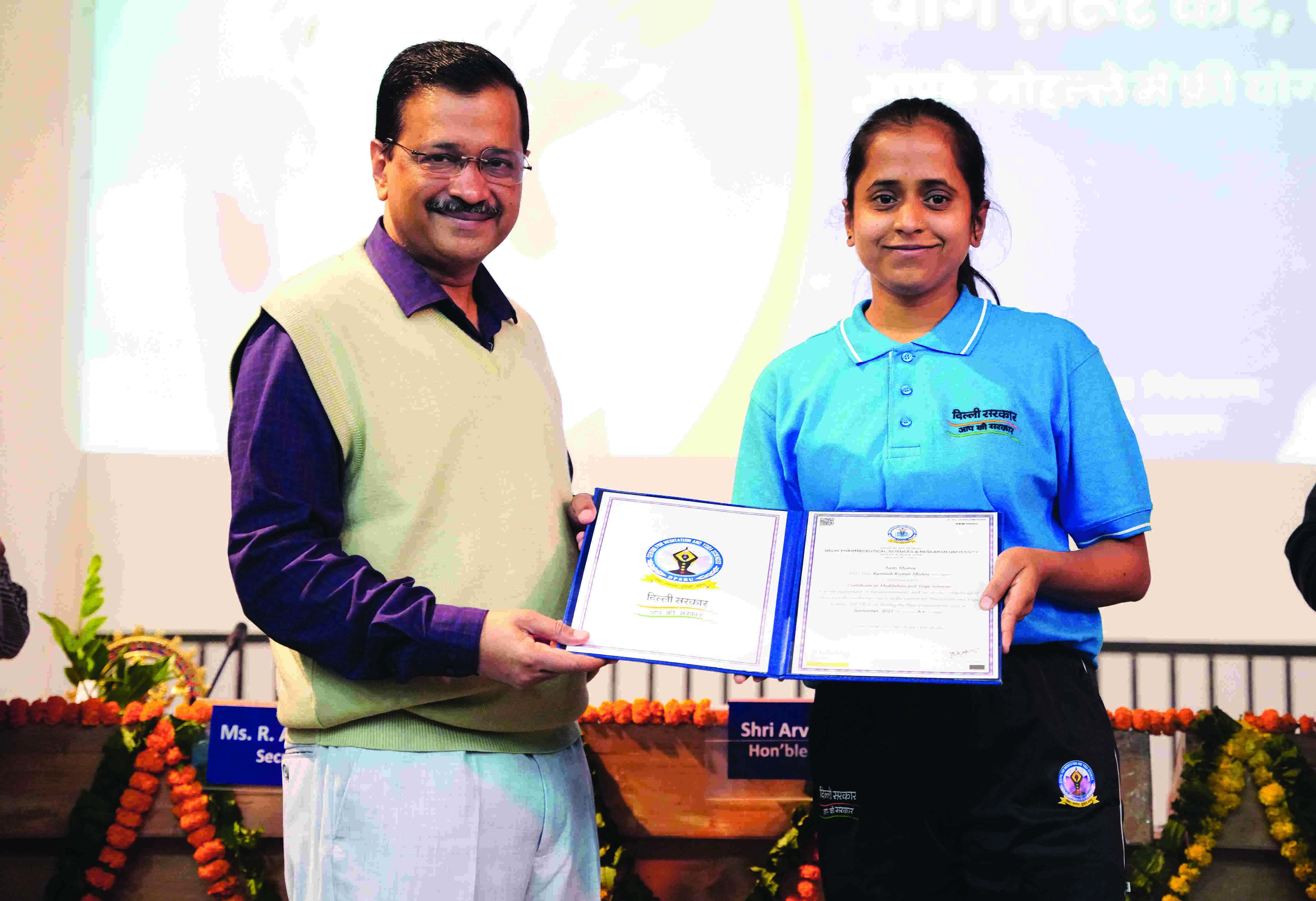 CM launches programme to help Delhiites practise yoga under trained instructors CM launches programme to help Delhiites practise yoga under trained instructors