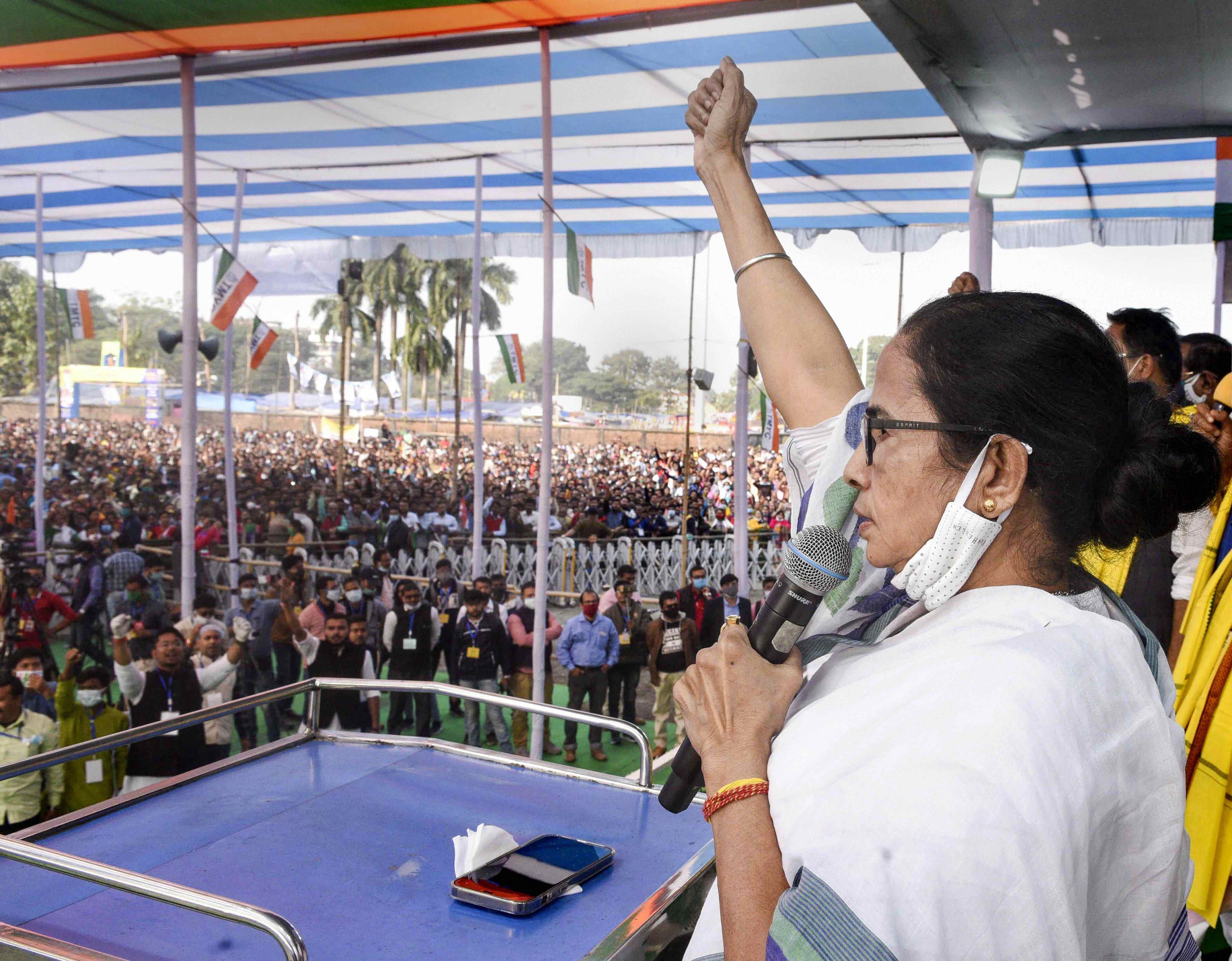 Sunset on BJP has started from Goa, UP, Punjab: Mamata