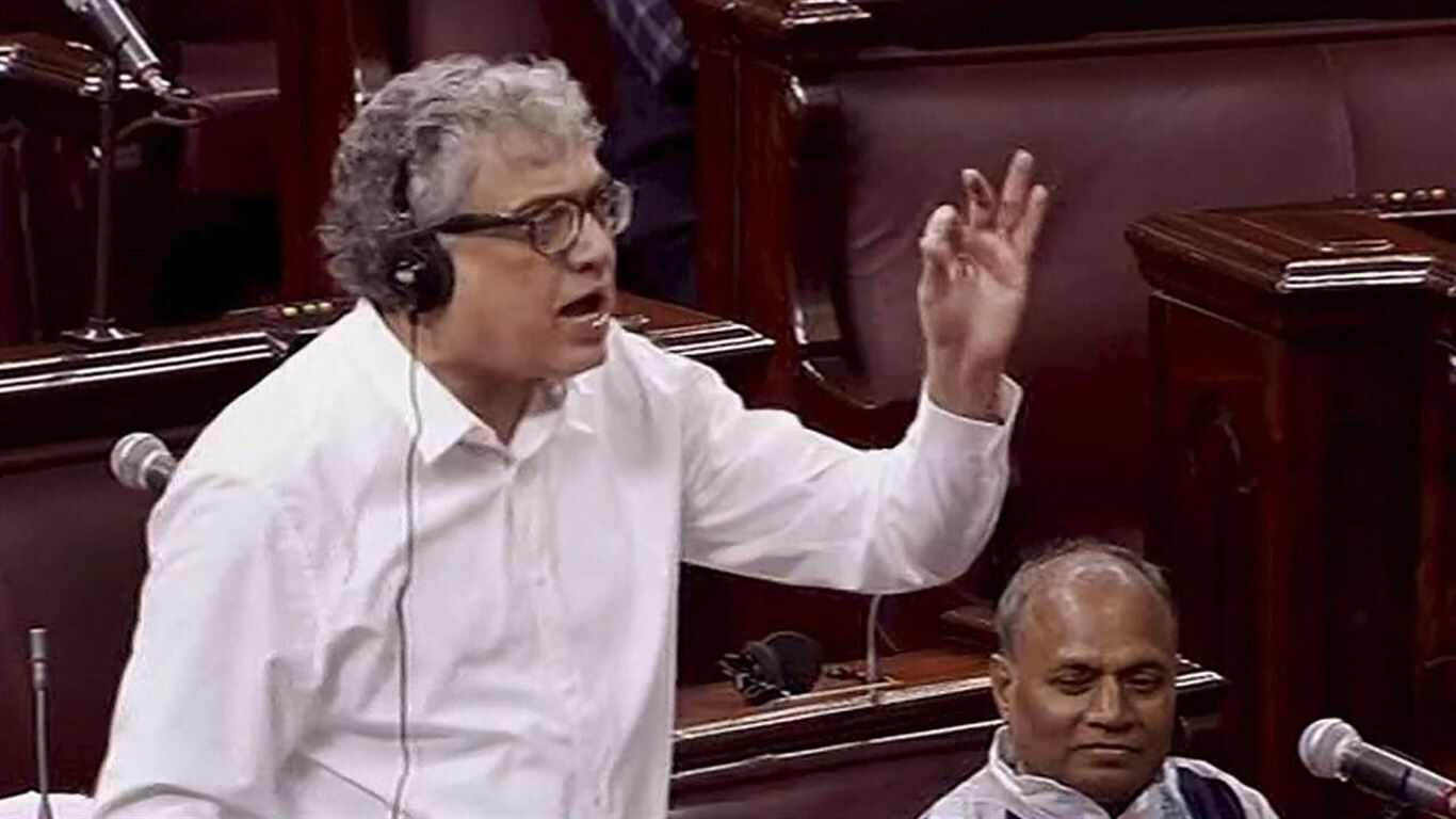 Derek OBrien hurls rule book at Rajya Sabha Chair, suspended from House Derek OBrien hurls rule book at Rajya Sabha Chair, suspended from House