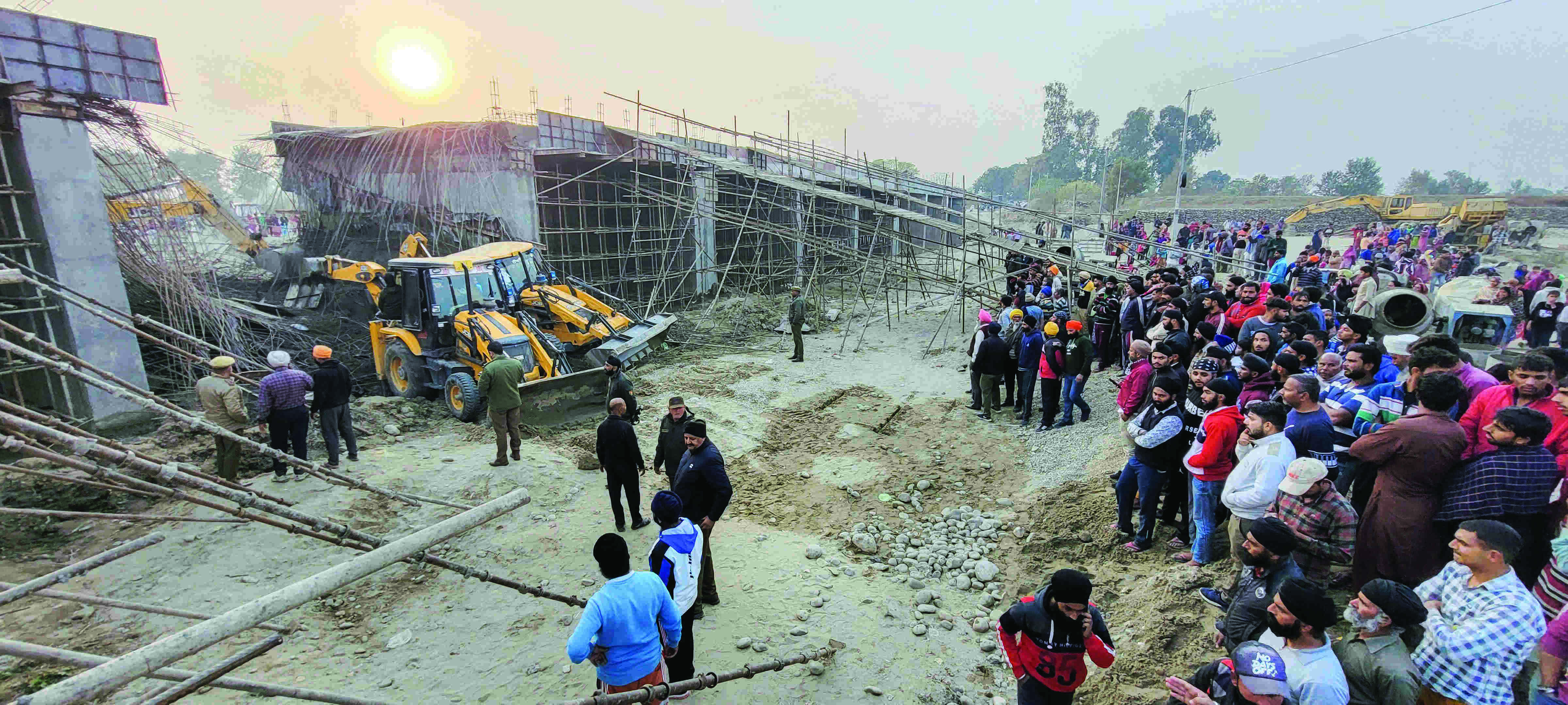 Shuttering of under-construction bridge collapses in J&K, 27 labourers injured