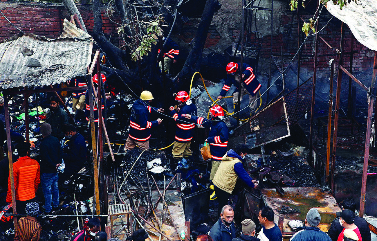 Over 100 shops gutted as major fire breaks out at Lajpat Rai mkt