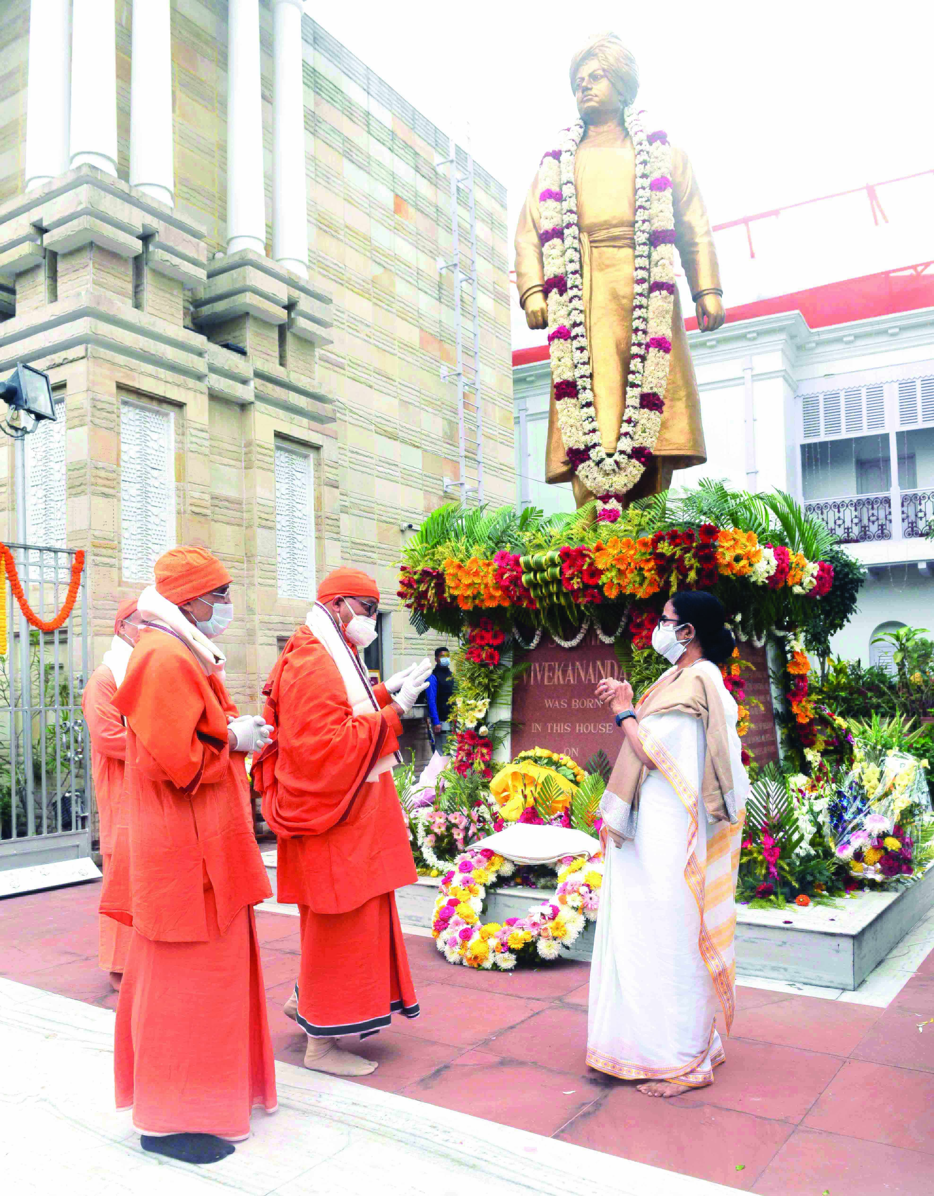 Swami Vivekanandas birth anniv observed following Covid norms Swami Vivekanandas birth anniv observed following Covid norms
