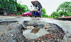 With civic polls nearing, EDMC gets cracking on road repairs With civic polls nearing, EDMC gets cracking on road repairs