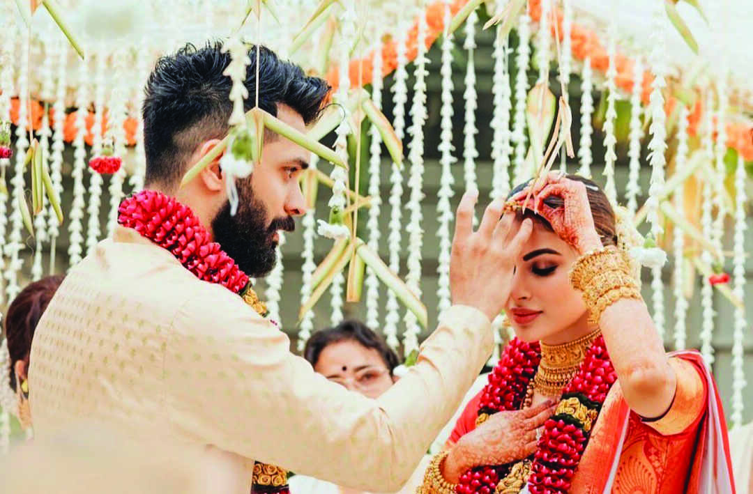 Mouni Roy gets hitched with her fiancé Suraj Nambiar
