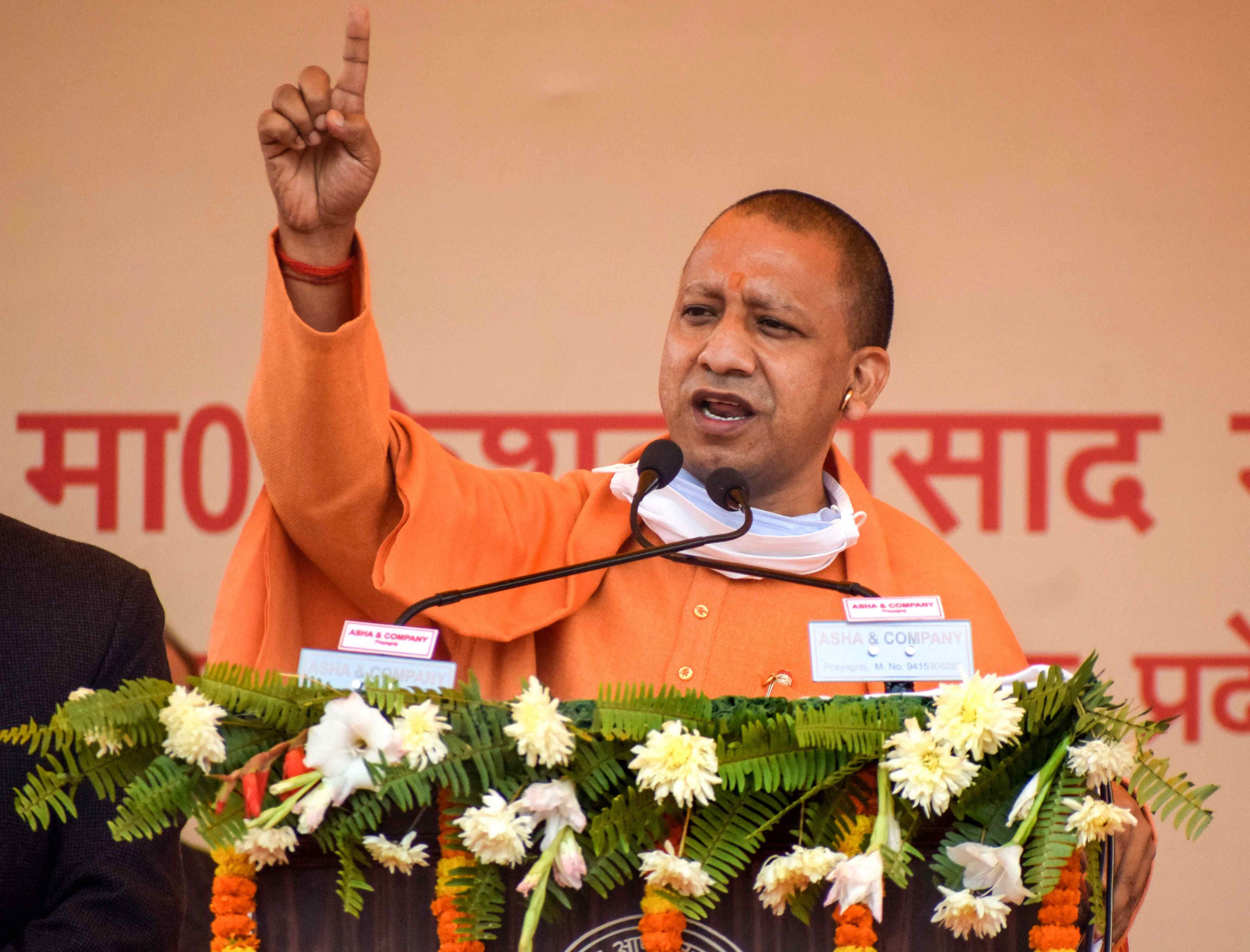 UP polls: SPs red caps painted in blood of karsevaks, says Adityanath UP polls: SPs red caps painted in blood of karsevaks, says Adityanath