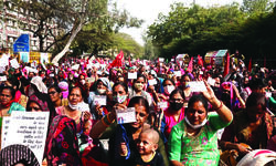 Anganwadi workers protest enters 9th day, union reiterates  demands, says trying to gather support in poll-bound states