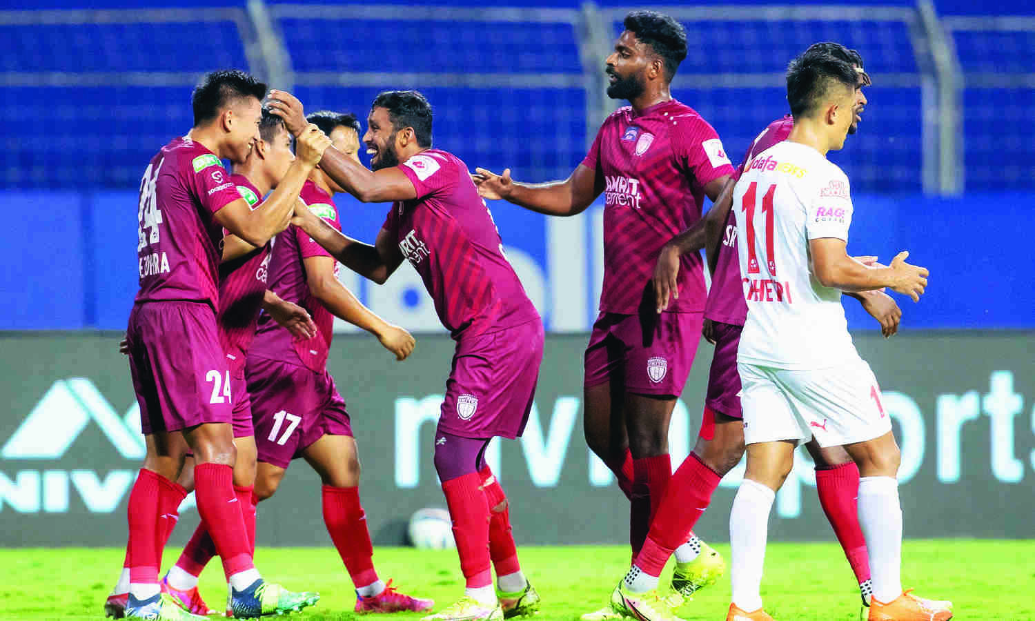 NEUFC dent Blurus top-4 hopes with 2-1 win