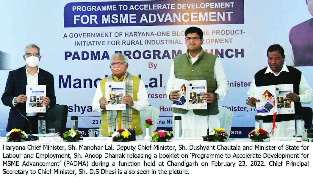 Haryana CM Khattar launches PADMA Haryana CM Khattar launches PADMA