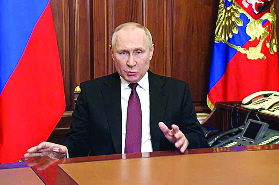 Putin: Military operation aimed at demilitarisation, denazification of Ukraine Putin: Military operation aimed at demilitarisation, denazification of Ukraine